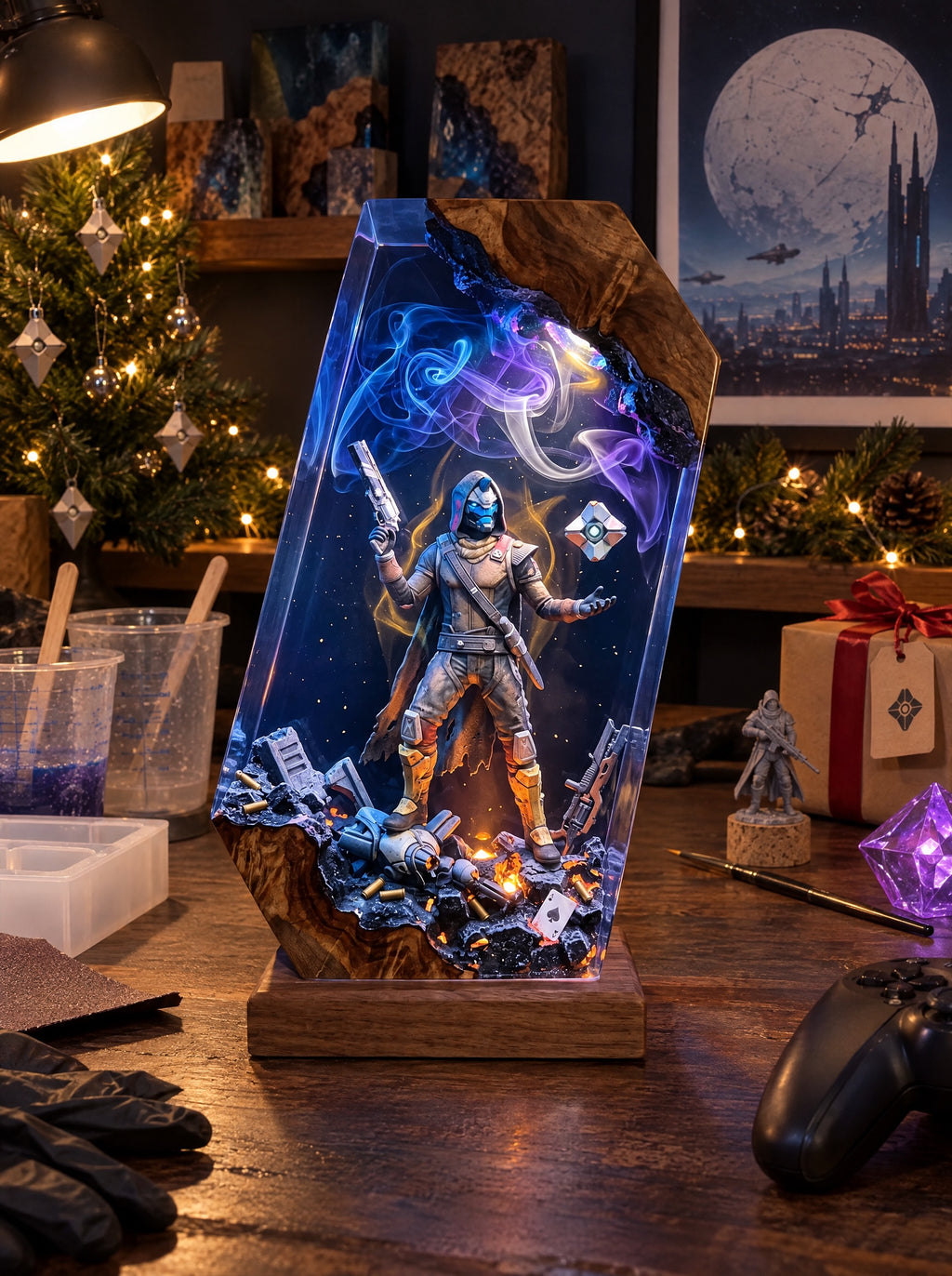 Handmade Destiny Resin Lamp - Cayde's Last Hand