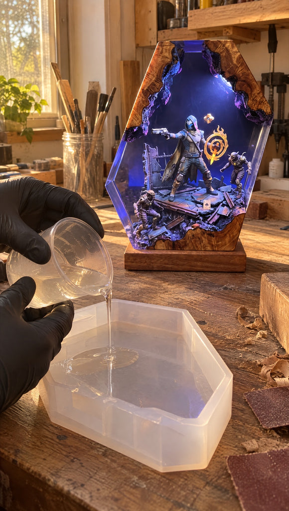 Handmade Destiny Resin Lamp
