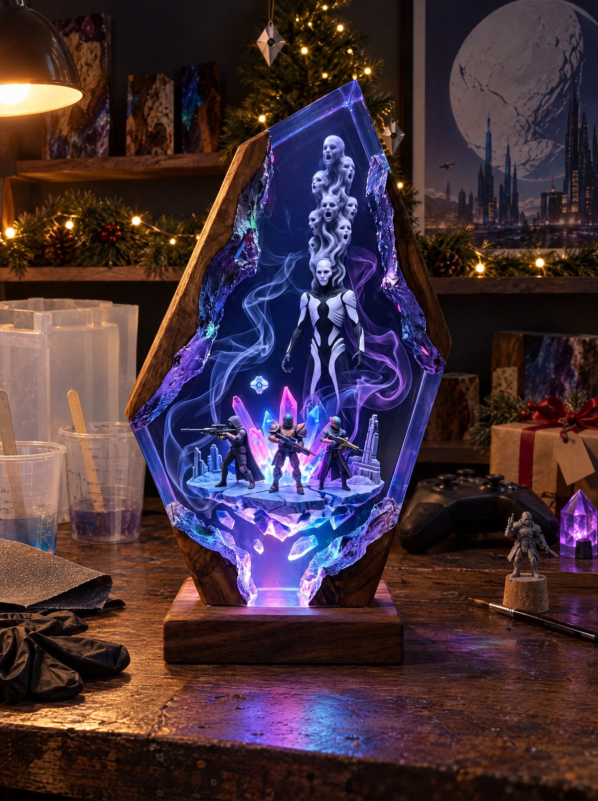 Handmade Destiny Resin Lamp - The Witness